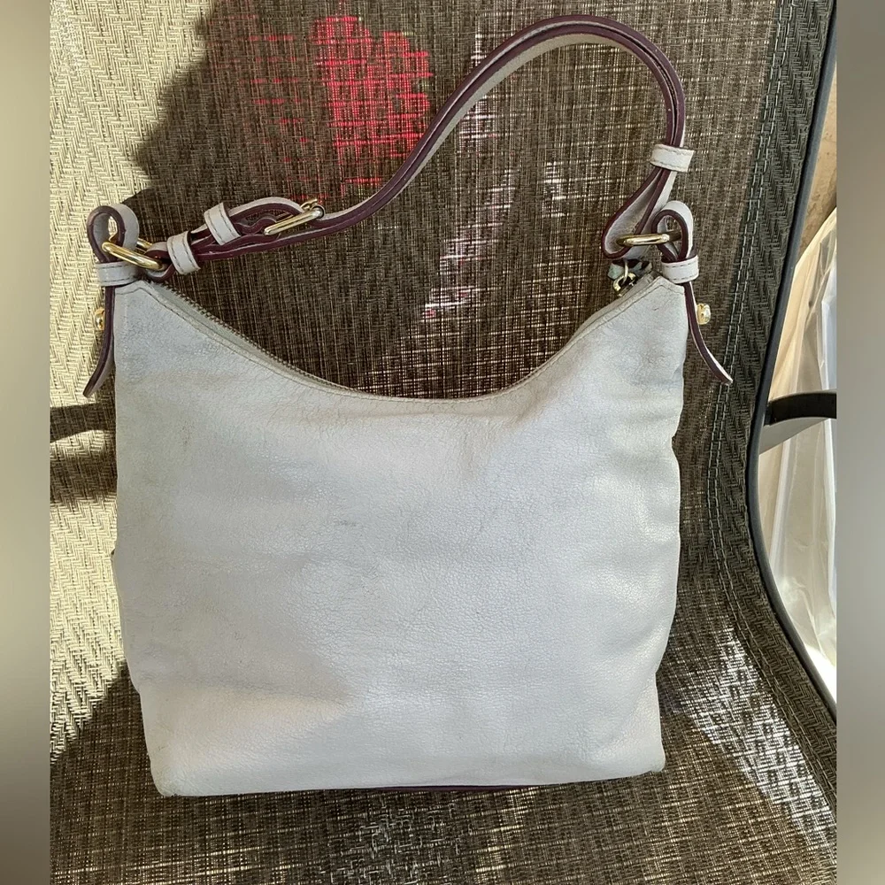 Dooney & Bourke Cream Leather Shoulder Bag